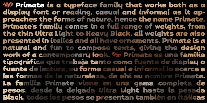 Example font Primate #30